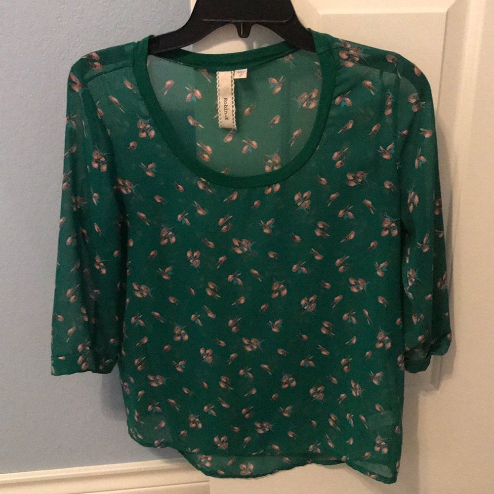 Great green work blouse